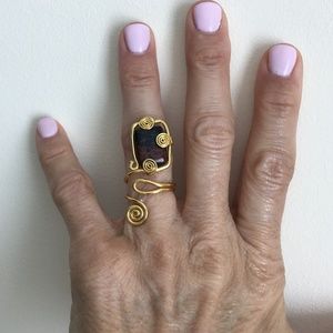 Gold plated ring, adjustable size